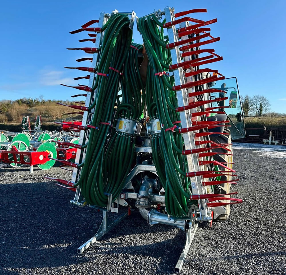 SlurryKat Dribble Bar - 24 Metre - Folded in Transport Mode