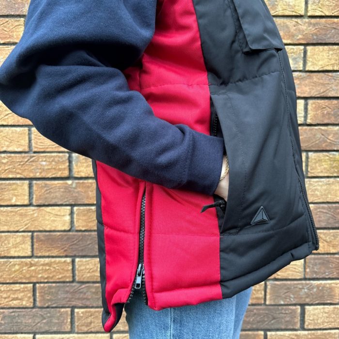 Black & Red Bodywarmer Pockets Female